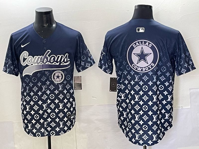 Men 2025 Dallas Cowboys Blank Drak Blue Nike Limited NFL Jersey 025